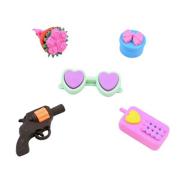 01_bc090ae9-3e99-43a3-b5e4-7bd68b70412a.jpg Mix Design Set Fancy Colorful Erasers ?Stylish School Supplies for Children's Gifts (1 Set) - Image 1