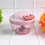 Power-X Hand-Pull Vegetable Chopper 500ml Manual Food Processor with Triple Stainless Steel - Image 4