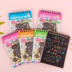 Rainbow Art Scratch Paper Crafts Book 10 Pages of Fun and Scratch Art Activities for Children Exciting Craft Kit, Pack of 1 - Image 4