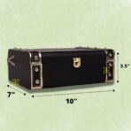 Jewelry Box Organizer for Women ?Luxury  Storage Box , Lockable Display Case for Rings, Necklaces, Watches & Accessories Availabel in Black, Red,Pink,Golde ,White (Black) - Image 3