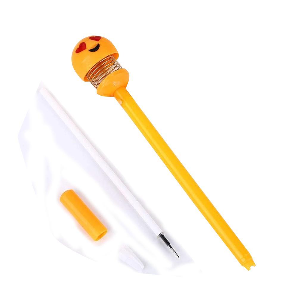 5_5482bc7b-19d3-427b-ab49-26fd2dce6332.jpg Cute Smiley Face Novelty Ballpoint Pen | Fun Spring Top Wobbly Pen | Black Ink Gag Gift & Office Desk Decor | Refillable Pen for Kids & Adults - Image 1