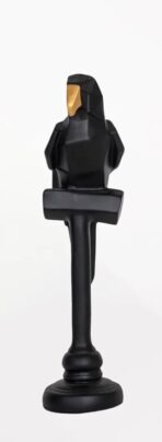Resin Figurine Parrot Showpiece for Home Office D?or Sculpture Decorative Items (Black) - Image 2