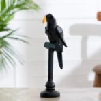 Resin Figurine Parrot Showpiece for Home Office D?or Sculpture Decorative Items (Black) - Image 5